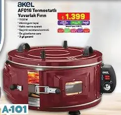 AKEL AF016 TERMOSTATLI YUVARLAK FIRIN